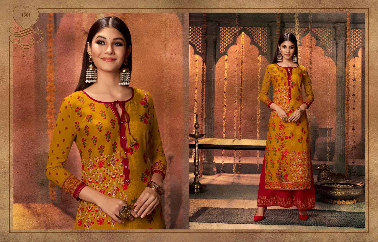 Chambor Vol-7 Kajree Rayon Palazzo Embroidery Kurti Chambor Vol-7 Kajree Rayon Palazzo Embroidery Kurti